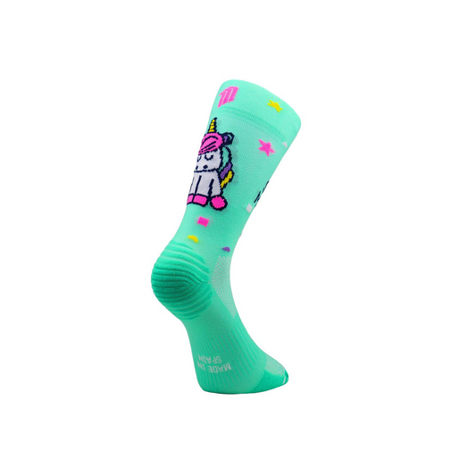 Chaussettes running SPORCKS licorne bleue