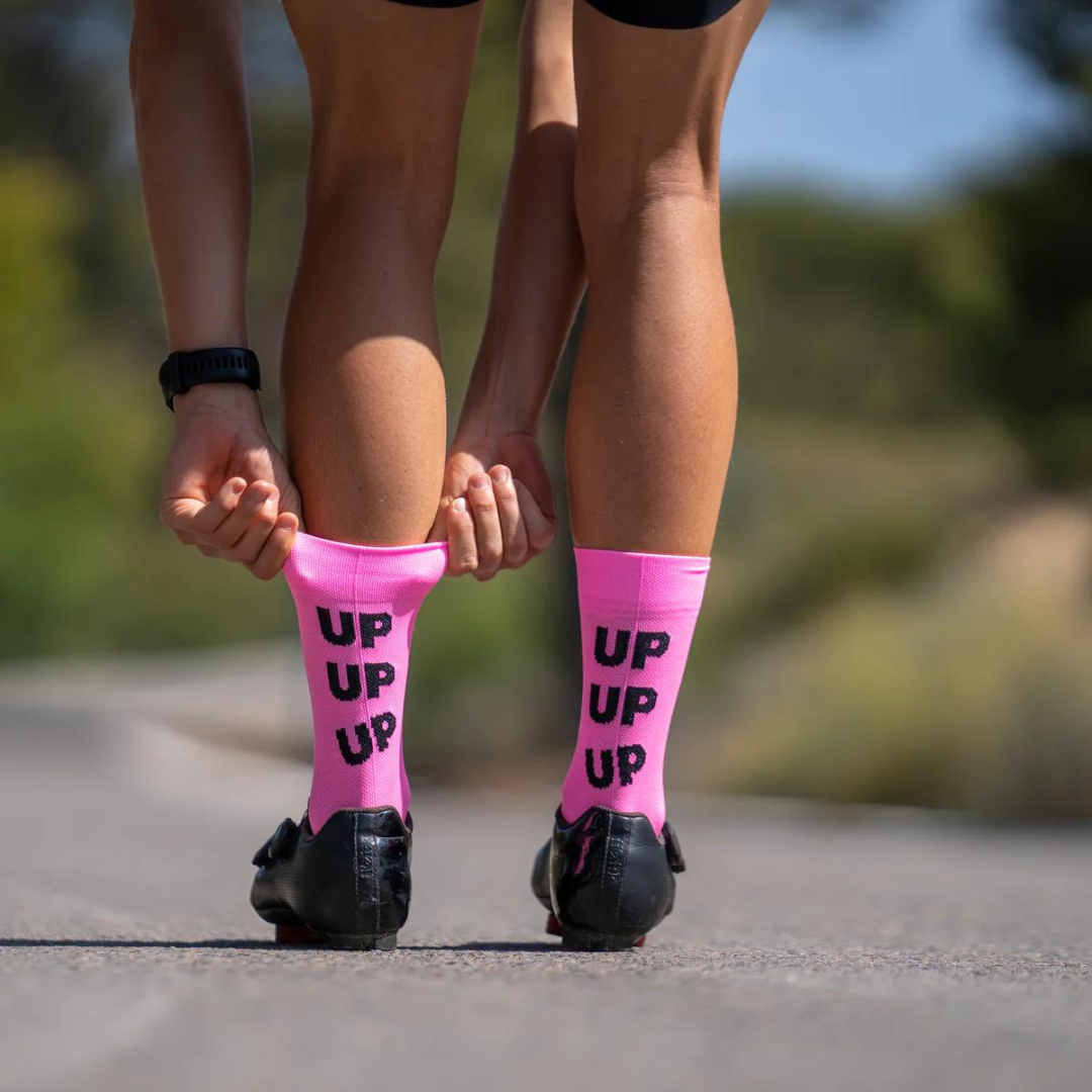 Chaussette bike SPORCKS UP UP rose