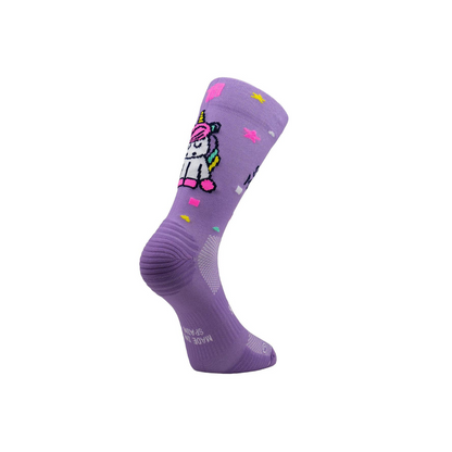 Chaussettes running SPORCKS licorne violette