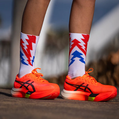 Chaussettes running sporks THUNDER white