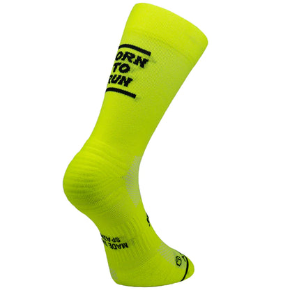 Chaussettes running SPORCKS born to run jaune