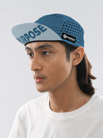 Casquette re:PURPOSE bleu océan – vue 3