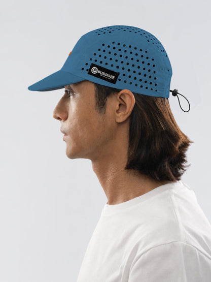Casquette re:PURPOSE bleu océan – vue 2