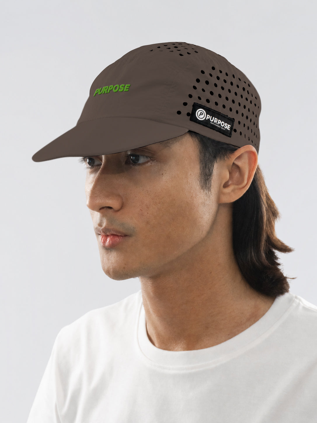 Casquette running et vélo Purpose re:PURPOSE 5 panneaux recyclée terracotta