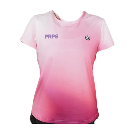 T-shirt running femme Purpose Hypermesh ELITE rose – produit seul sur fond blanc