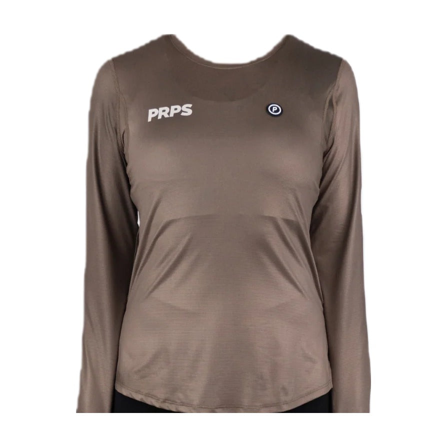 T-shirt running manches longues femme Purpose Hypermesh ELITE terracotta – produit seul sur fond blanc