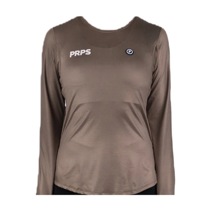 T-shirt running manches longues femme Purpose Hypermesh ELITE terracotta – produit seul sur fond blanc