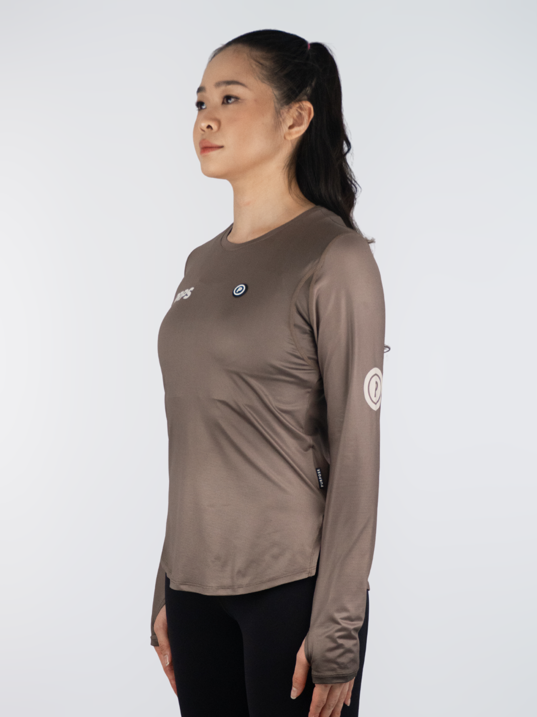 T-shirt running manches longues femme Purpose Hypermesh ELITE terracotta