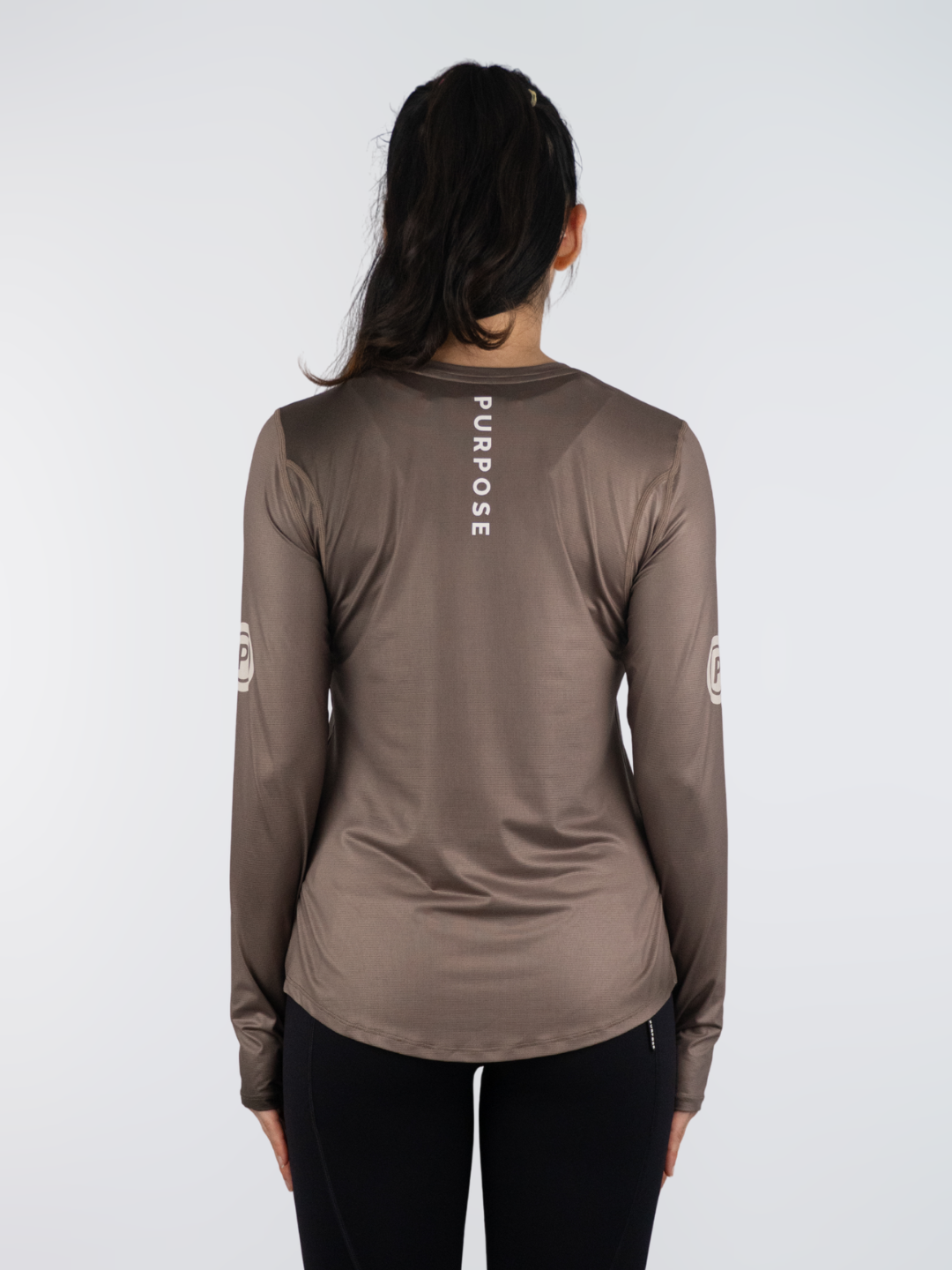 T-shirt running manches longues femme Purpose Hypermesh ELITE terracotta – vue 2
