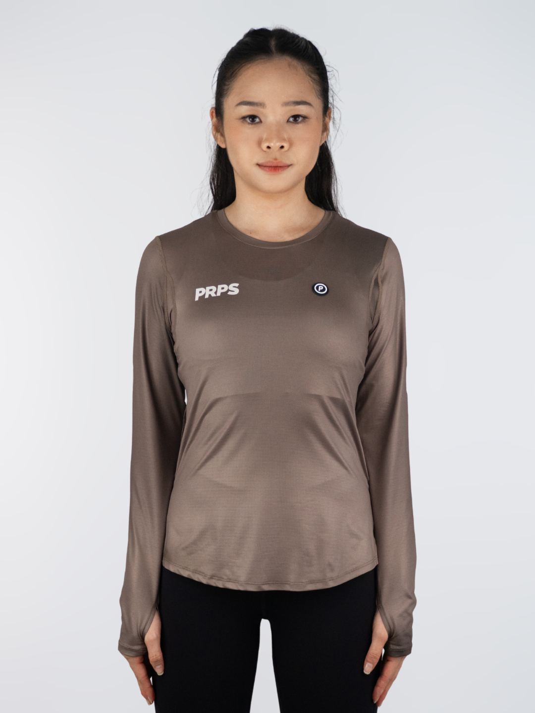 T-shirt running manches longues femme Purpose Hypermesh ELITE terracotta – vue 3